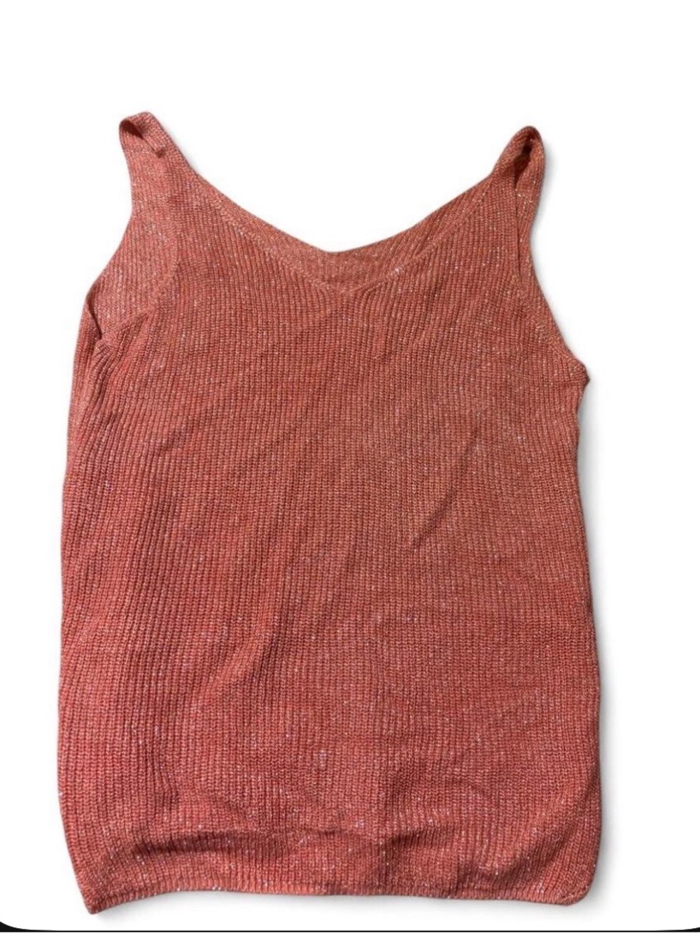 Woman’s orange glittery Tank Top